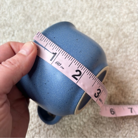 Dansk Vintage Mesa Sky Blue Set of 4 Small Ceramic Coffee or Tea Mugs KW Japan - Picture 10 of 11